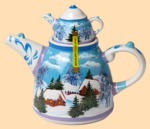 Чайник Времена года - Зима (с чаем внутри)
