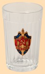 Стакан Гранёный с гербом КГБ (Комитет Государственной Безопасности)