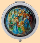 Зеркало металлическое складное Пляски (круглое)