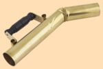 Труба для самовара 47 мм деревянная ручка (полированная латунь)
