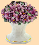 Корзина-букет из фарфора Сиреневые цветы (малый)