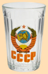 Стакан Гранёный Герб СССР (цветной)