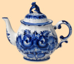 (УЦ) Чайник заварочный Гжель Тюльпан (1100 мл)